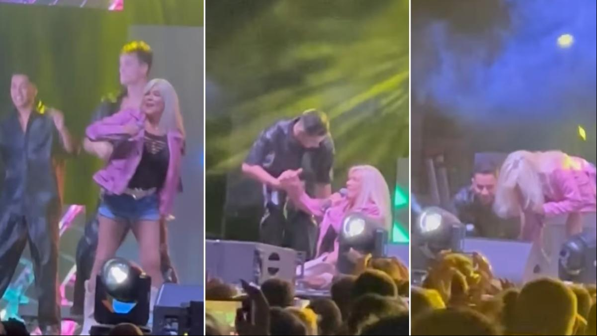 El susto de Samantha Fox tras su increíble caída en su concierto de Zaragoza