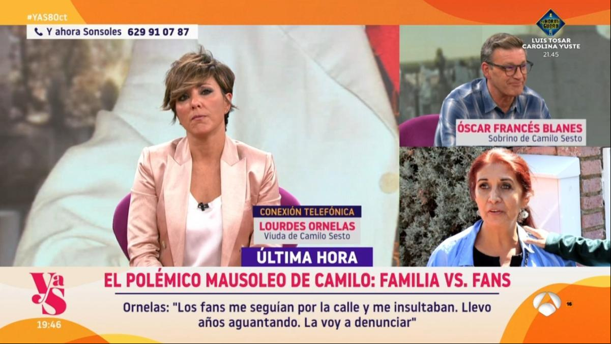 Lourdes Ornelas anuncia medidas legales contra los fans de Camilo Sesto por culpa de su mausoleo: “Me insultan por la calle”
