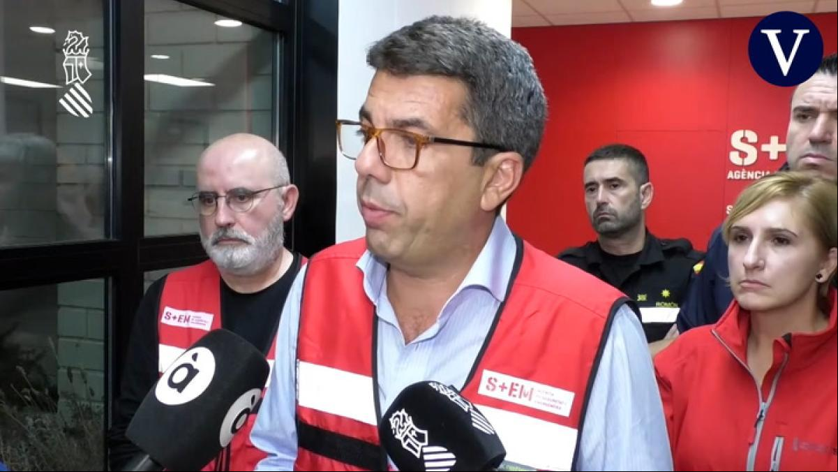 Mazón confirma que han aparecido víctimas mortales tras la DANA