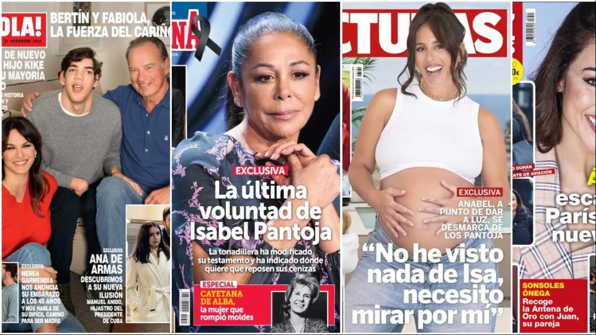 Isabel Pantoja, Bertín Osborne y Lara Álvarez protagonizan las portadas