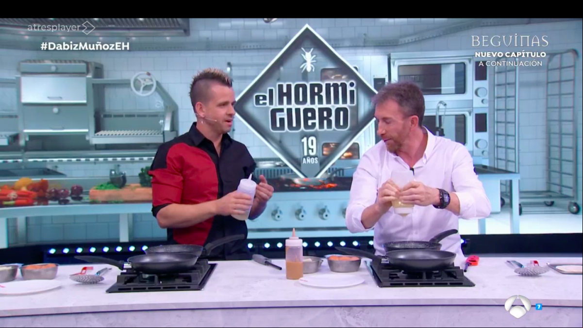 Dabiz Muñoz y Pablo Motos vuelven a verse las caras frente a los fogones: “¡Incluso con el aceite frío!”