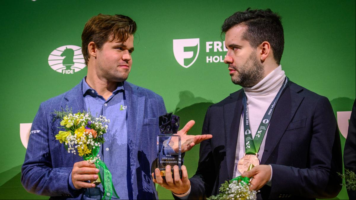 Carlsen y Nepo comparten la corona del blitz