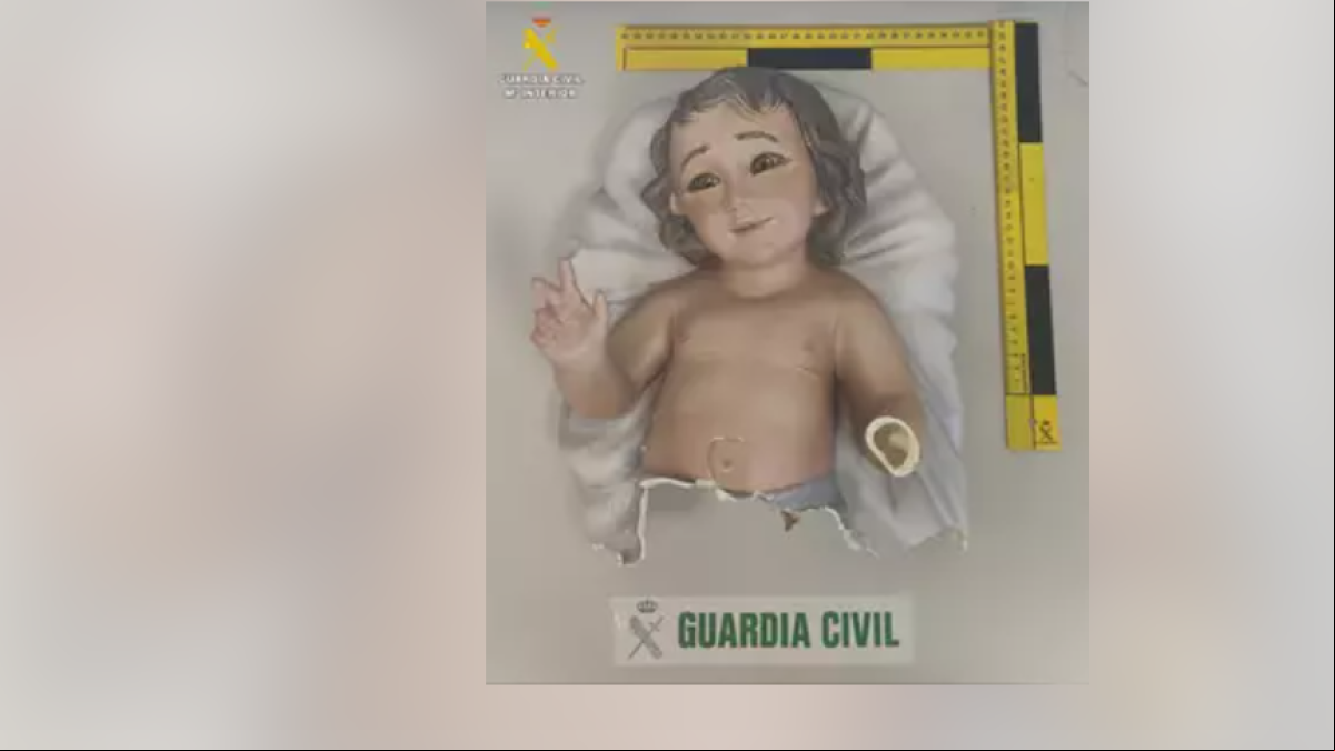 Recuperada la imagen del niño Jesús robada en el Belén de Cullera