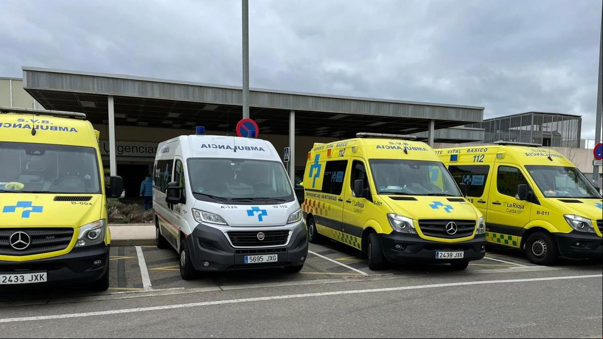 Muere un hombre de 88 años en Logroño al chocar la ambulancia que le retornaba a casa contra un coche