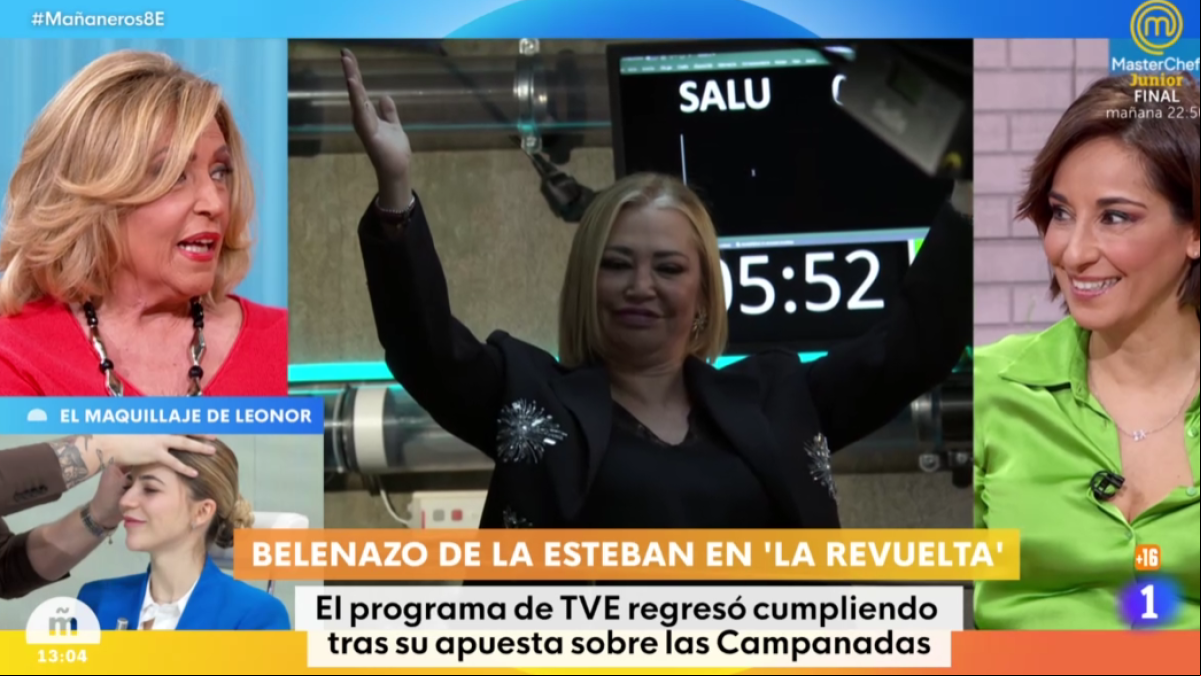 Lydia Lozano se pronuncia sobre la última visita de Belén Esteban a La Revuelta: A Broncano lo vi desubicado