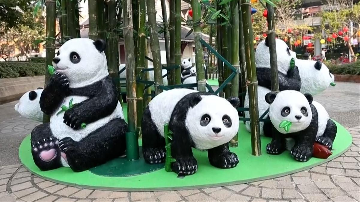 3.000 esculturas de panda decoran Bangkok por el Año Nuevo Lunar chino