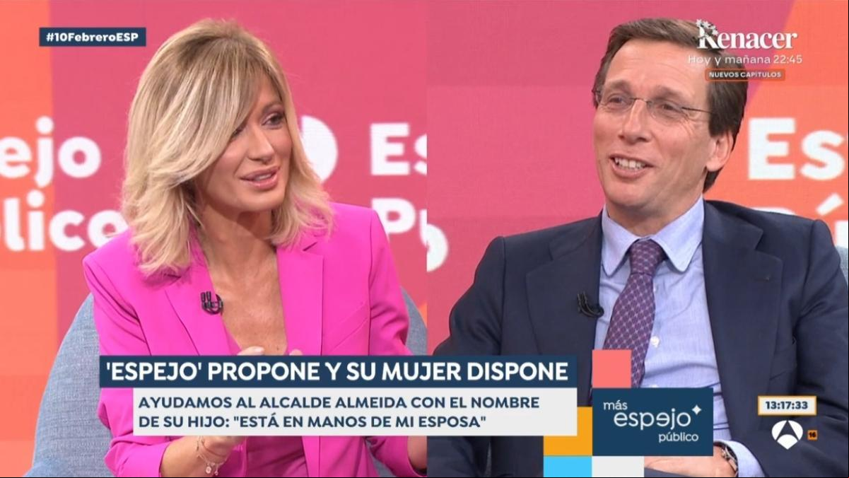 Ni Pedro, ni Mariano: Martínez-Almeida revela quién escogerá el nombre de su hijo en Espejo Público