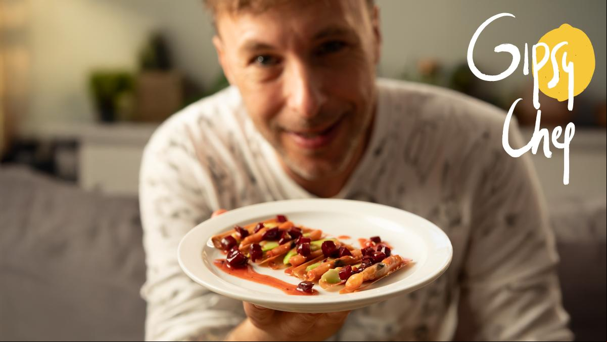 Menier de navajas, aguacate y remolacha, una receta de Gipsy Chef para volverse loco