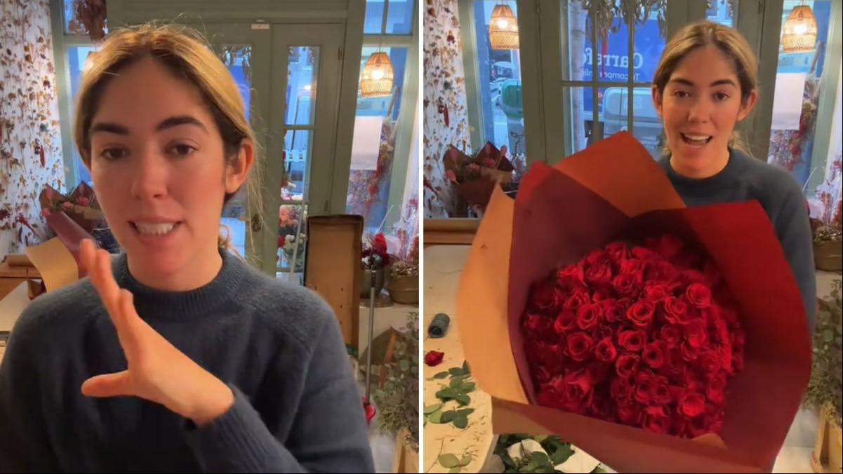 Una florista en Barcelona cuenta la surrealista historia que vivió por San Valentín: “Él volvió de Singapur para darle las rosas a su novia después de rechazarlas”