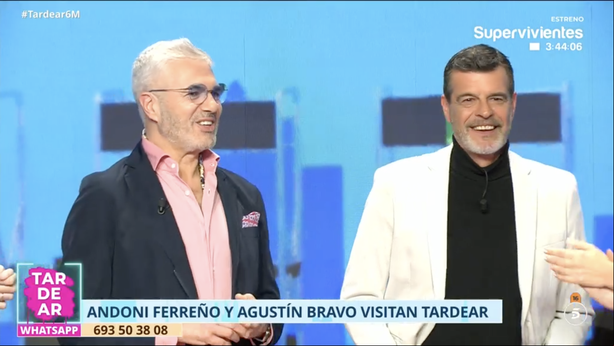 Andoni Ferreño y Agustín Bravo reaparecen en Telecinco por su 35 aniversario: “¡Si estamos mejor que nunca!” Andoni Ferreño y Agustín Bravo reaparecen en Telecinco por su 35 aniversario: “¡Si estamos mejor que nunca!”