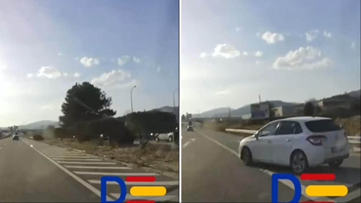 La temeraria incorporación de un coche a una carretera de Buñol que está a punto de provocar un accidente: “Por los pelos”