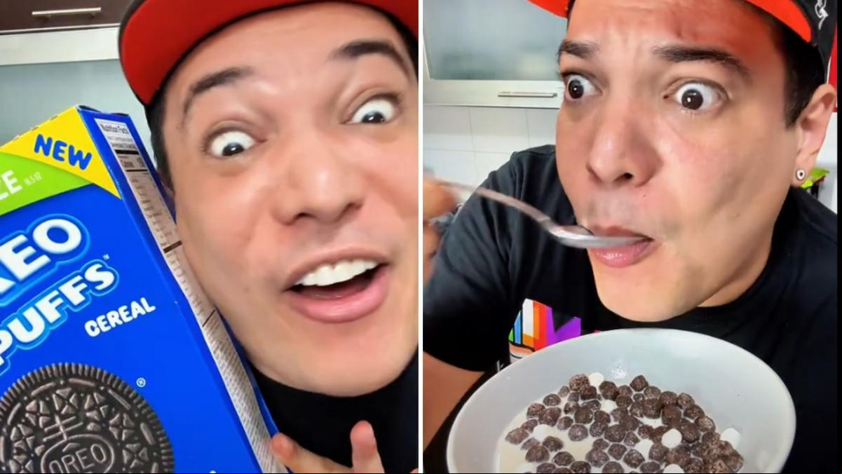 Prueba los cereales con sabor a Oreo pero lo que hace es abrir una discusión entre la gente: “¿Primero los cereales o la leche?”