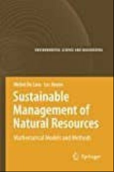 SUSTAINABLE MANAGEMENT OF NATURAL RESOURCES: MATHEMATICAL MODELS AND METHODS (edición en inglés)