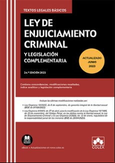 LEY DE ENJUICIAMIENTO CRIMINAL Y LEGISLACIÓN COMPLEMENTARIA