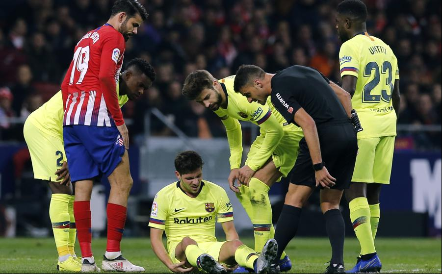 Sergi Roberto se retira lesionado