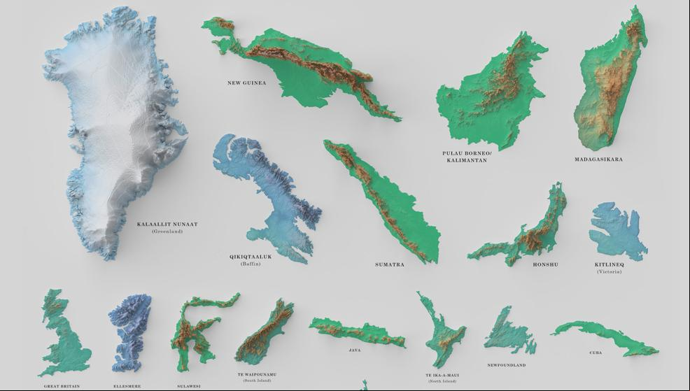 Estas son las 100 islas más grandes de la Tierra