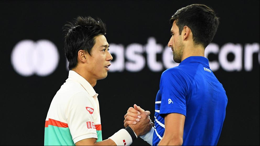 Djokovic se enfrentará a Pouille en semifinales tras el abandono de Nishikori