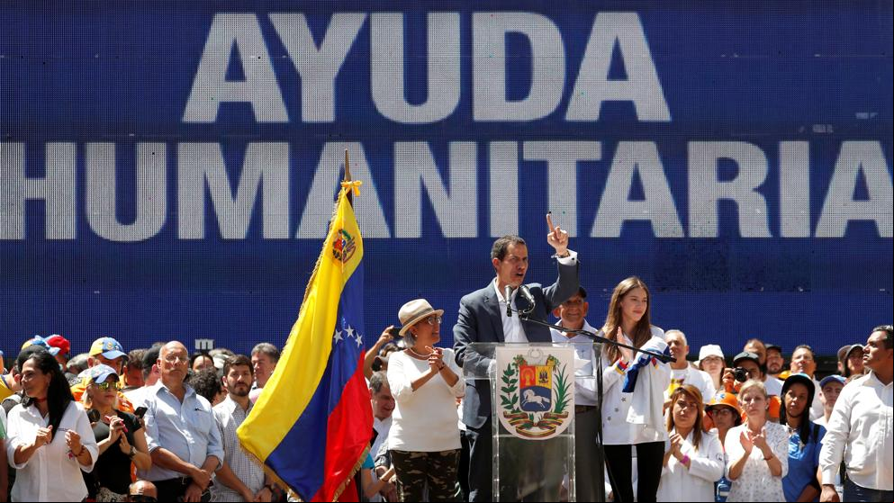 Guaidó anuncia ayuda humanitaria entrará en Venezuela desde el 23 de febrero