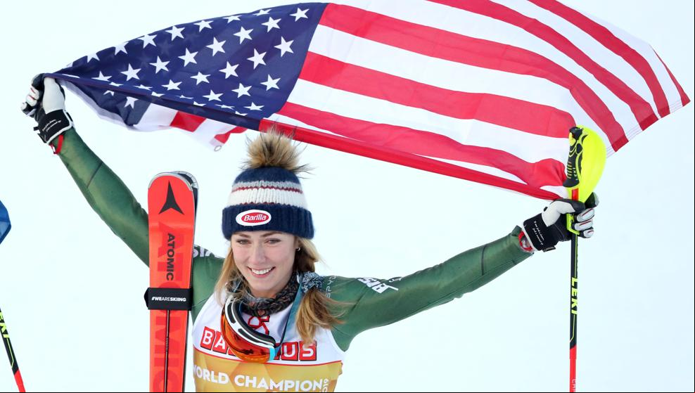 Mikaela Shiffrin logra su cuarto título mundial de eslalon consecutivo
