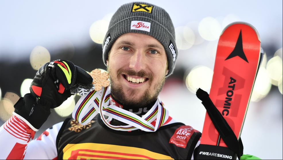 Marcel Hirscher lidera el festival austríaco en el eslalon de los Mundiales
