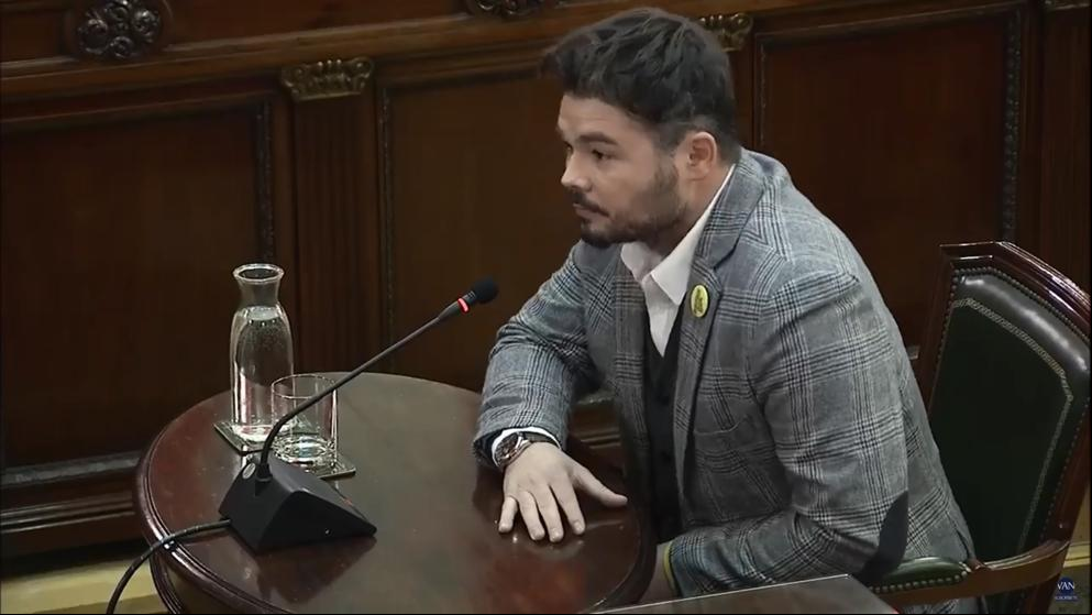 El mensaje de Gabriel Rufián a la acusación popular de VOX