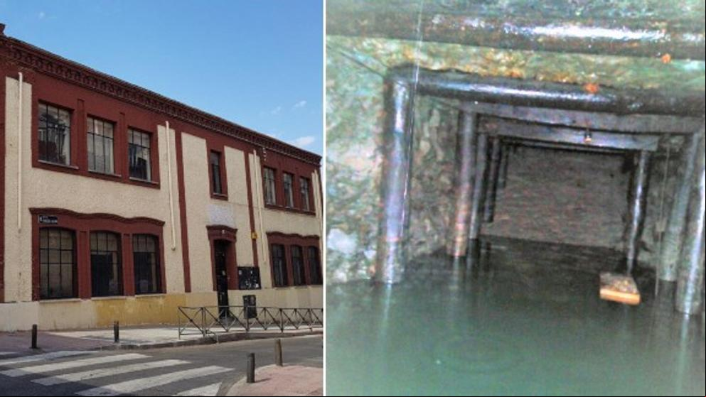 Un antiguo colegio de Vallecas alberga un posible refugio de la Guerra Civil Un antiguo colegio de Vallecas alberga un posible refugio de la Guerra Civil