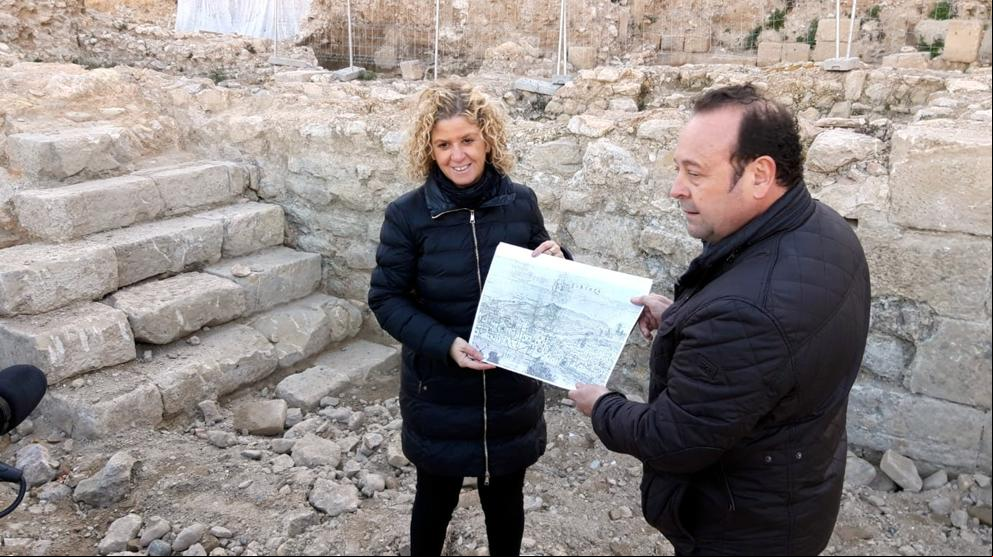 Hallan nuevos restos romanos delante de la catedral de Tortosa