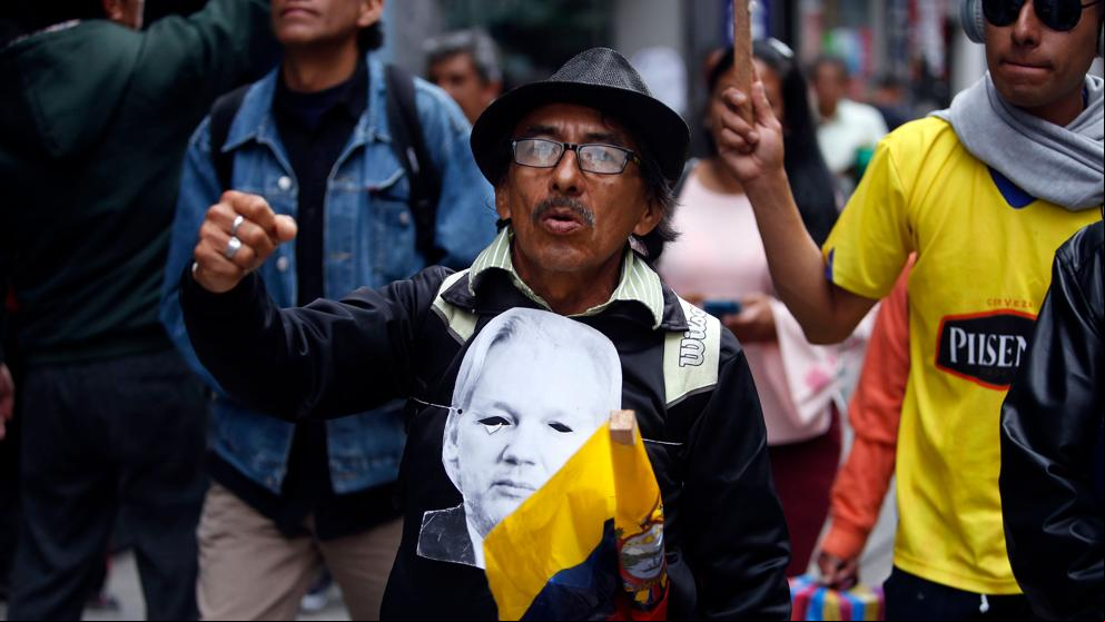 Contundentes disturbios en la protesta a favor de Julian Assange