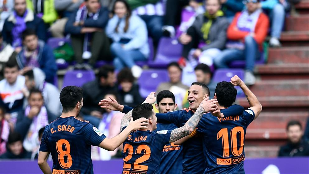 El Valencia certifica la clasificación para la Champions en Zorrilla