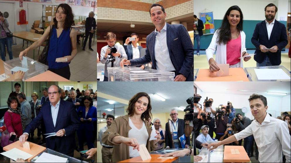 Así han votado los candidatos a presidir la Comunidad de Madrid