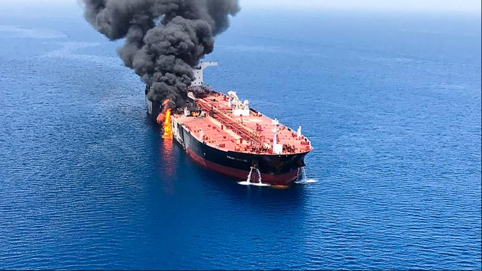 Estados Unidos acusa a Irán de estar detrás del ataque a dos petroleros en aguas del golfo de Omán Estados Unidos acusa a Irán de estar detrás del ataque a dos petroleros en aguas del golfo de Omán