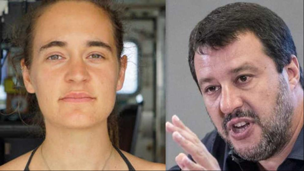 Rackete y Salvini, cara a cara