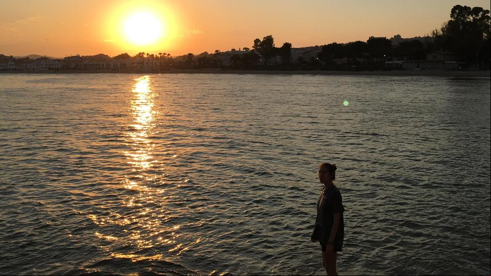 Atardecer en la playa de Altafulla
