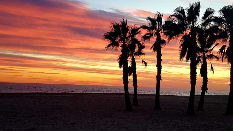 Atardecer en la playa de El Vendrell
