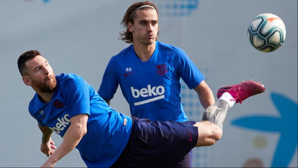 Valverde estrena el tridente Messi, Suárez y Griezmann