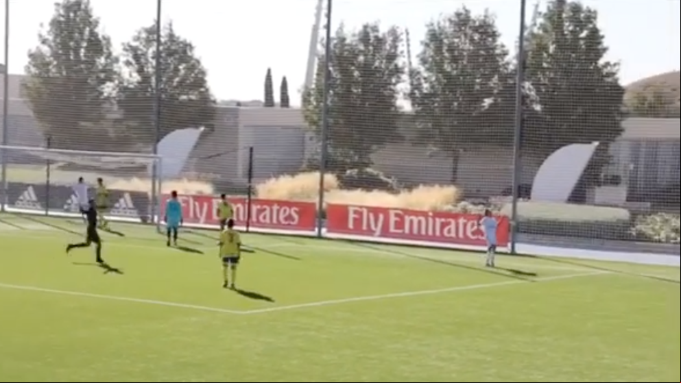 La emotiva dedicatoria del hijo de Reyes en su primer gol merengue