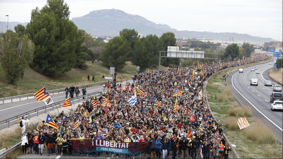Las diferentes ‘Marxes per la Llibertat’ empiezan a acercarse a Barcelona