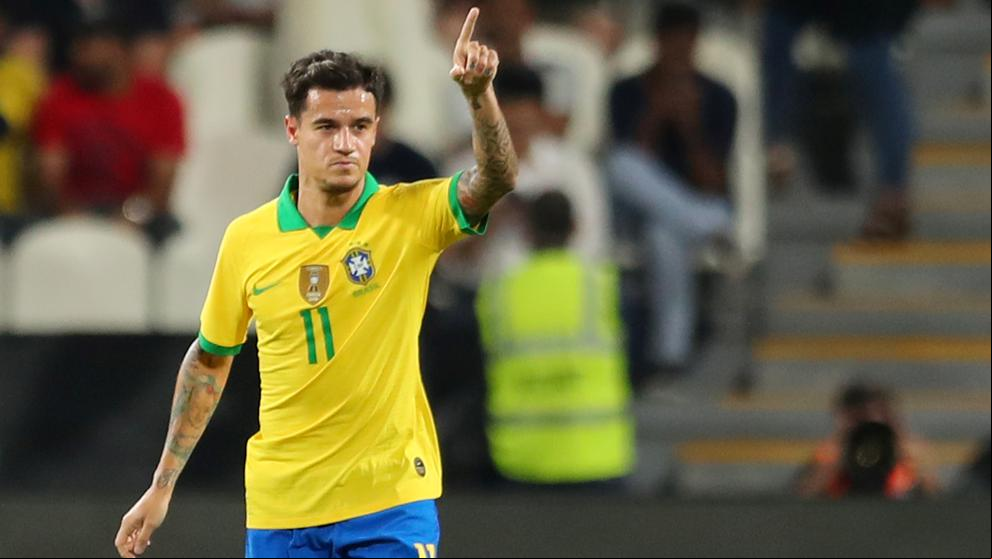 El golazo de falta de Coutinho en la goleada de Brasil