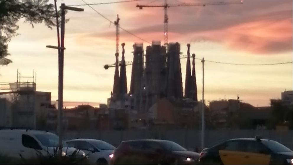 Atardecer en la Sagrada Familia