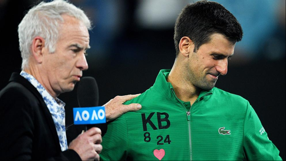 Djokovic, entre lágrimas: “Kobe era mi mentor y mi amigo”