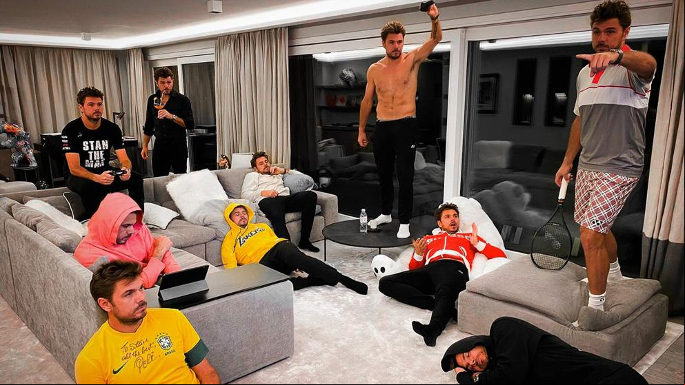 Wawrinka comparte una divertida foto sobre cómo vive su confinamiento