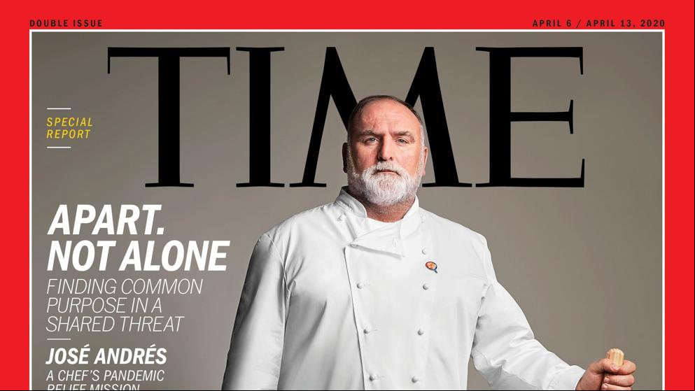 El chef José Andrés se convierte en portada de la revista ‘Time’ por sus labores en la crisis del Covid-19