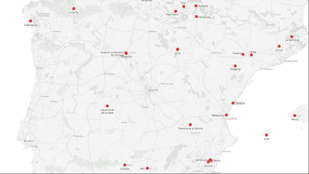 Mapa de los rebrotes de coronavirus en España