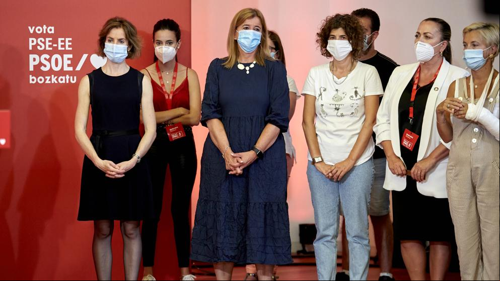 Idoia Mendia, satisfecha con el resultado del PSOE en el País Vasco