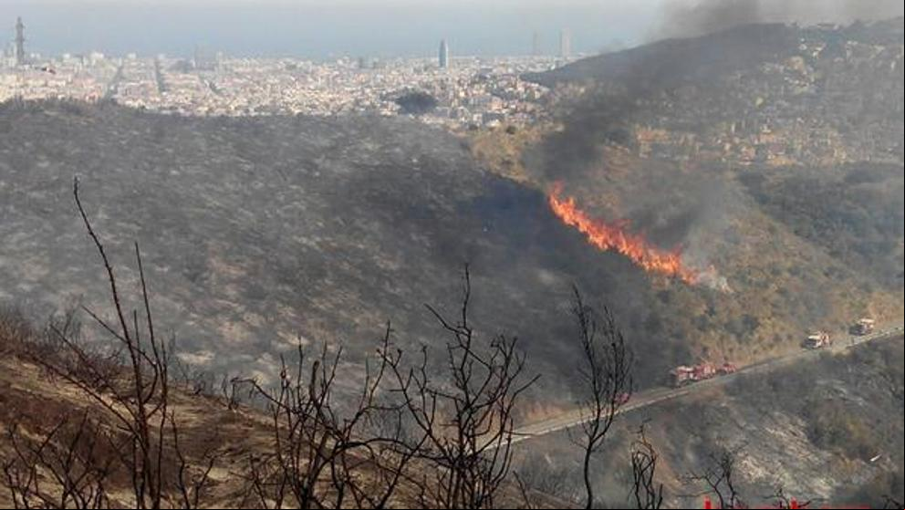 Barcelona registra siete pequeños incendios forestales que queman media hectárea