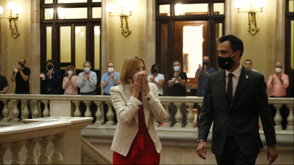 Forcadell vuelve al Parlament: “La libertad de expresión es un tesoro inmenso que debemos preservar siempre”