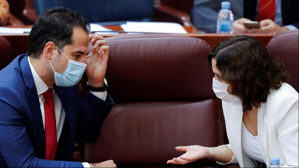 Arrimadas apoya a Aguado frente a la decisión de Ayuso de ir a los tribunales