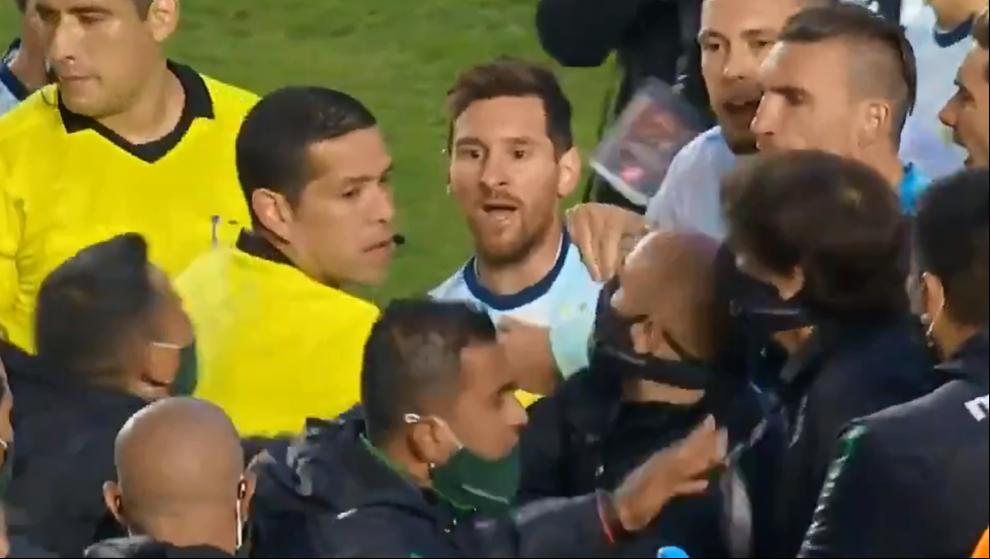 El tremendo enfado de Messi al final del partido ante Bolivia