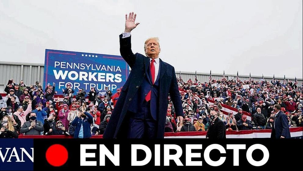 Donald Trump realiza un mitin de campaña en Carolina del Norte, en directo